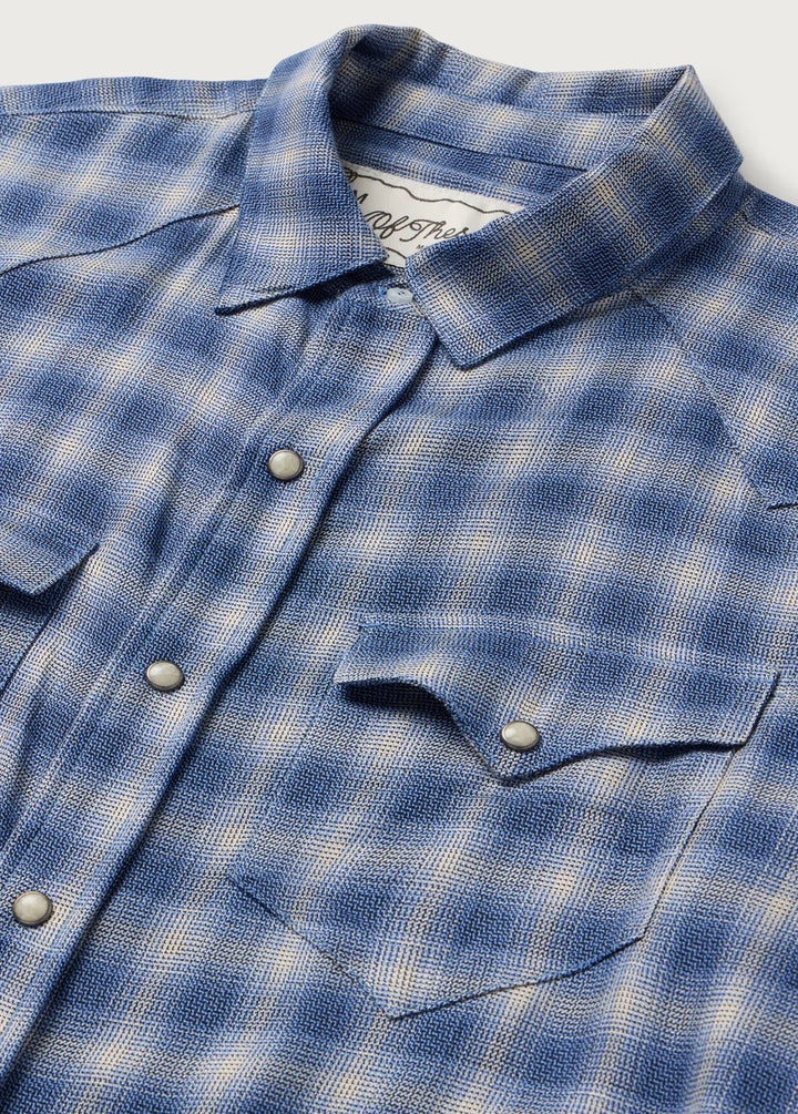 One of These Days - Plaid Western Shirt in Blue - Kalifornia Jean Bar