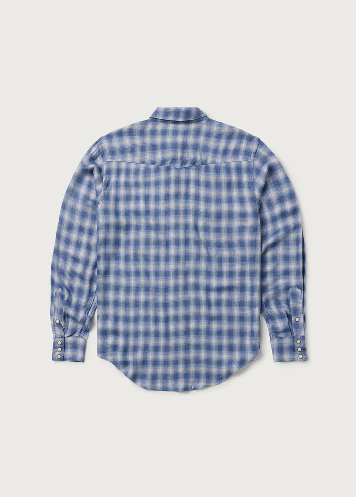 One of These Days - Plaid Western Shirt in Blue - Kalifornia Jean Bar