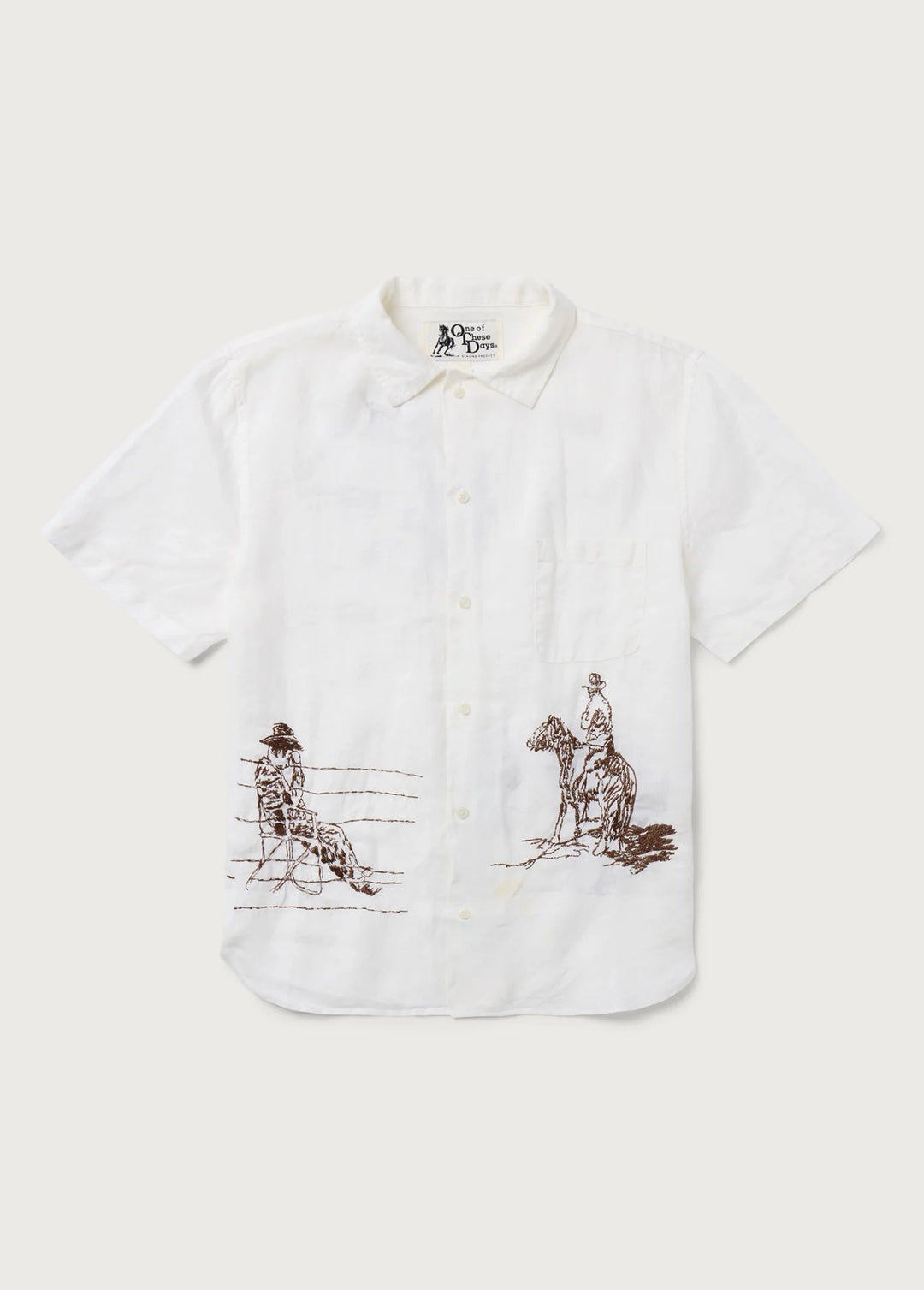 One of These Days - Remember Me Camp Shirt in Ivory - Kalifornia Jean Bar