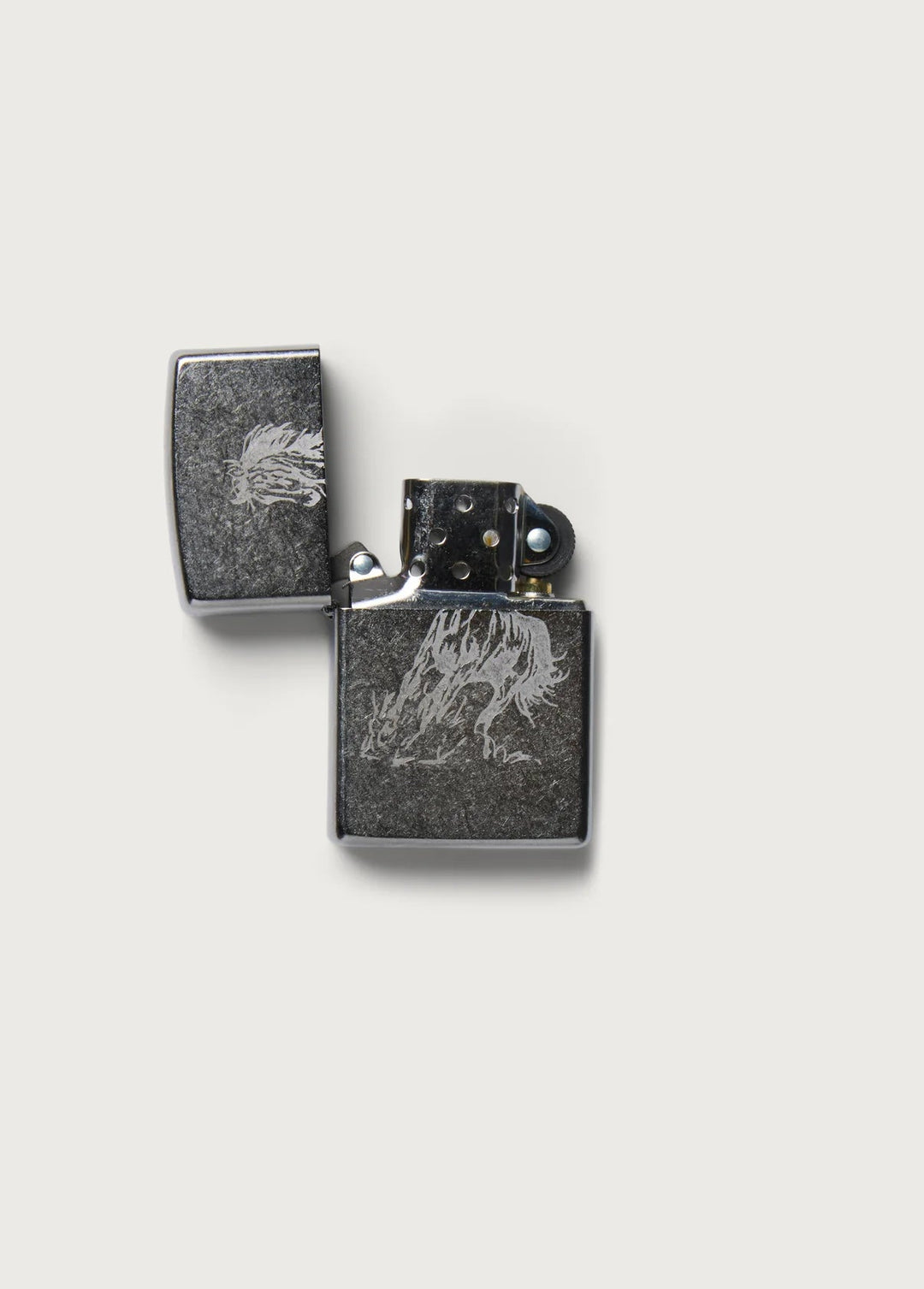 One of These Days - Silver Running Horse Zippo Lighter - Kalifornia Jean Bar
