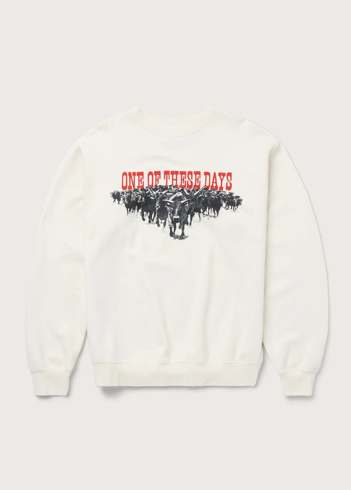 One of These Days - Stampede Crewneck in Bone - Kalifornia Jean Bar