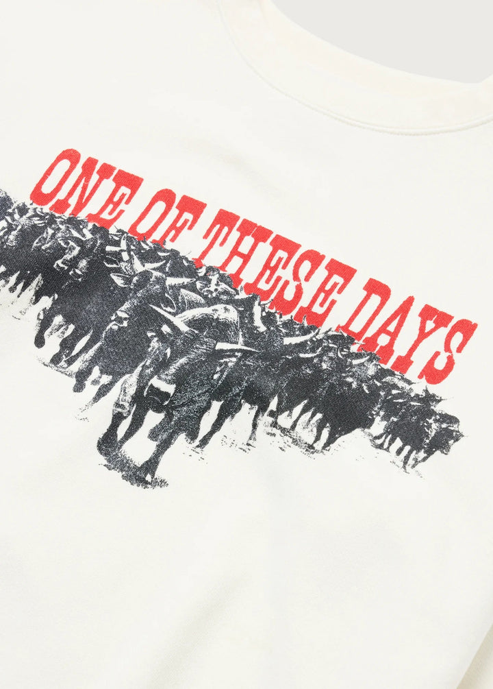 One of These Days - Stampede Crewneck in Bone - Kalifornia Jean Bar
