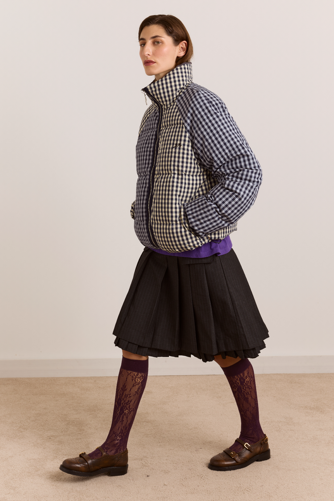 Damson Madder - Opal Puffer in Mix Gingham - Kalifornia Jean Bar