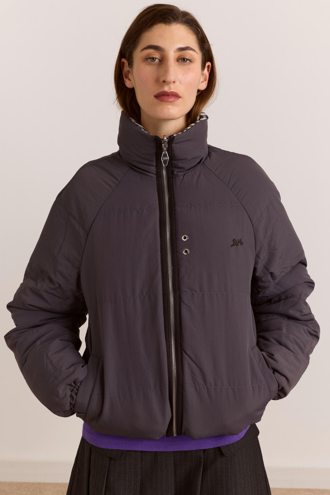 Damson Madder - Opal Puffer in Mix Gingham - Kalifornia Jean Bar