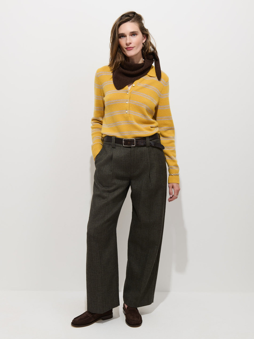 Alex Mill - Park Striped Polo in Washed Cashmere