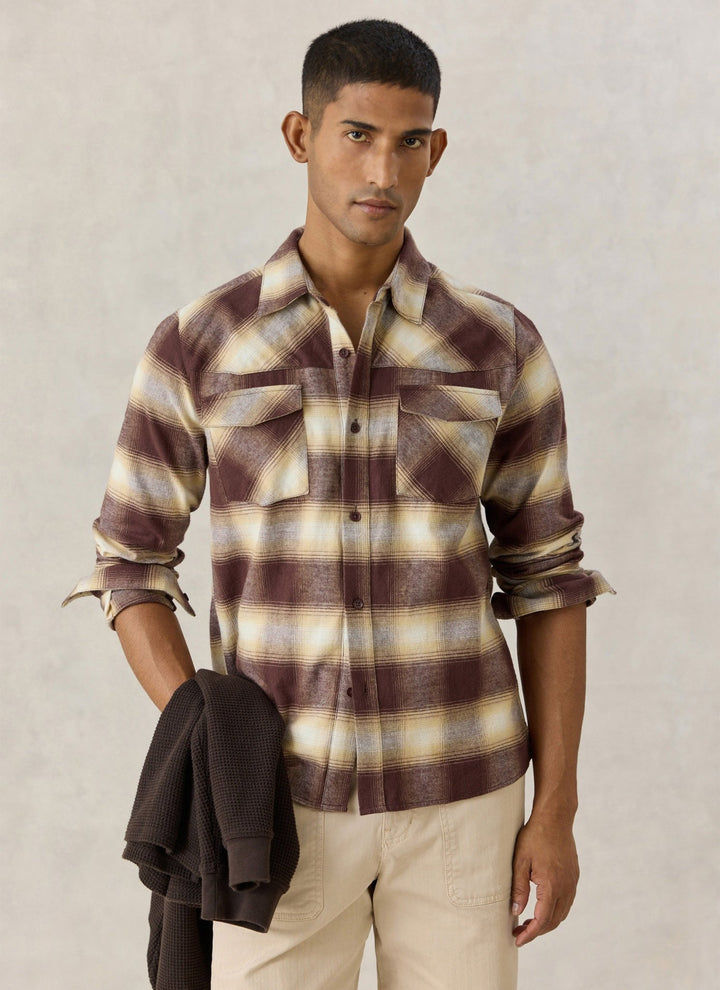 Percival - Ashe Regular Check Shirt - Brown Check - Kalifornia Jean Bar