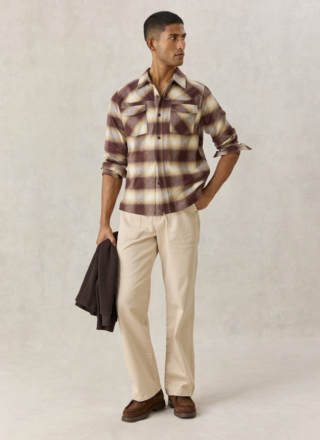Percival - Ashe Regular Check Shirt - Brown Check - Kalifornia Jean Bar