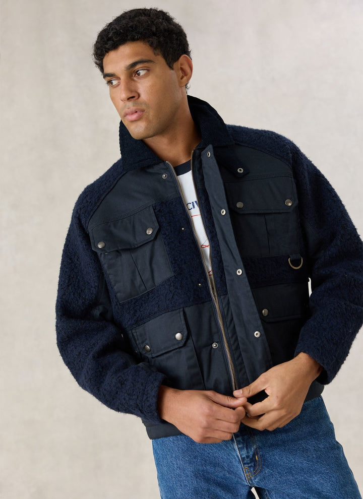 Percival - Fletcher Patchwork Jacket - Navy - Kalifornia Jean Bar