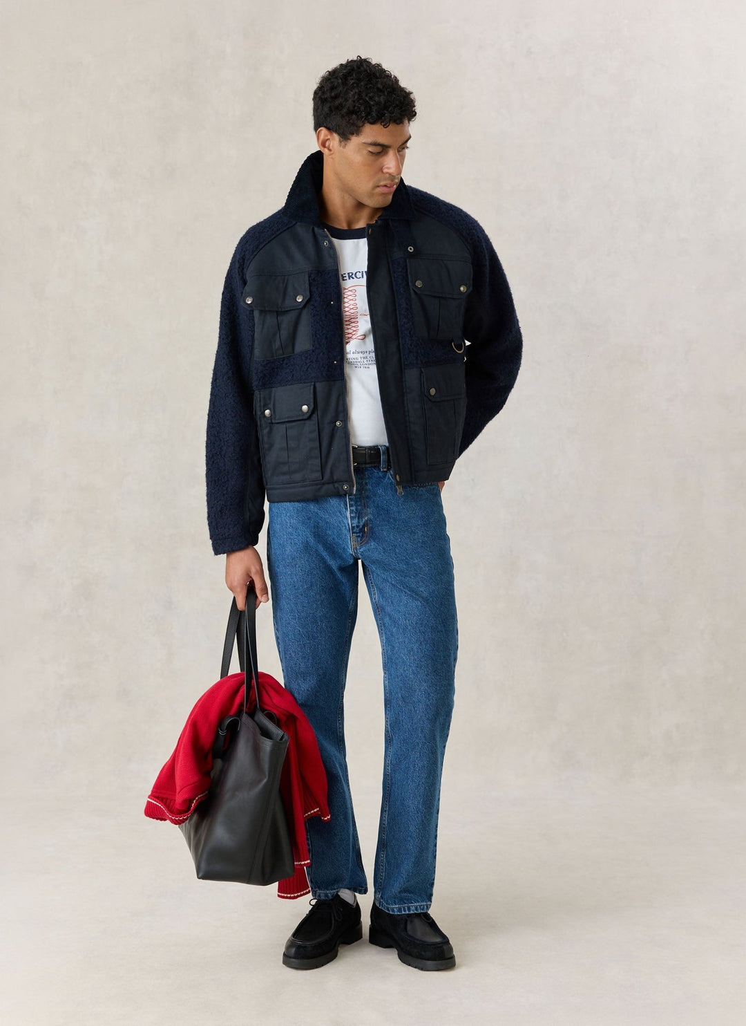 Percival - Fletcher Patchwork Jacket - Navy - Kalifornia Jean Bar