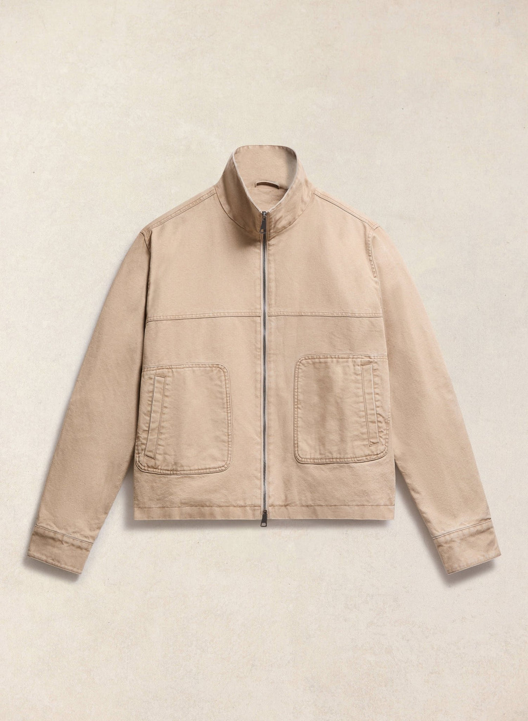Percival - Jackson Canvas Boxy Harrington Jacket - Cream - Kalifornia Jean Bar