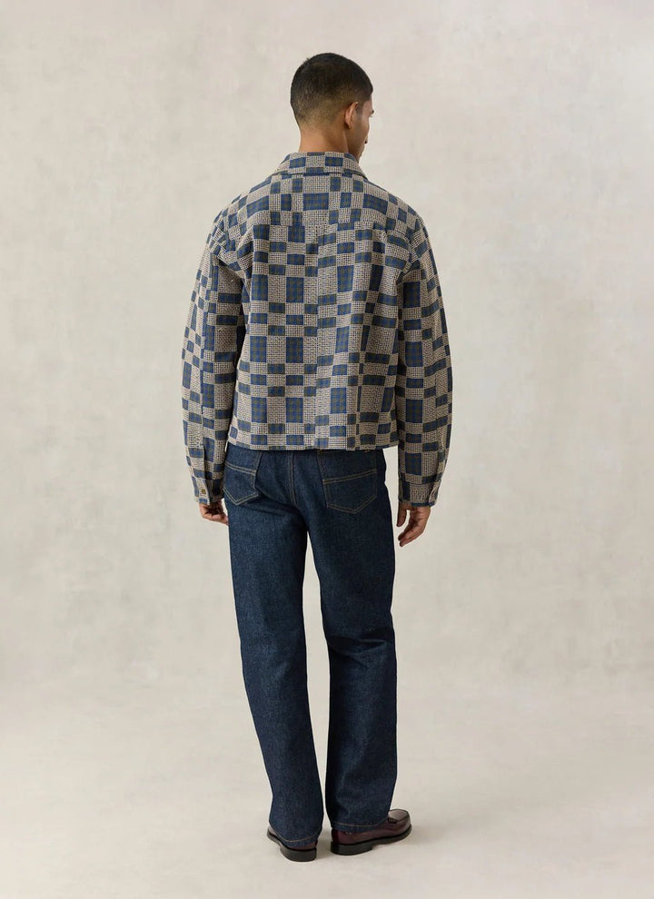 Percival - Wallis Overshirt - Navy Grid Check - Kalifornia Jean Bar