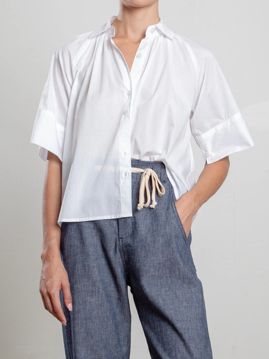 Pharaoh - Halle White Shirt Spanish Voile - Kalifornia Jean Bar