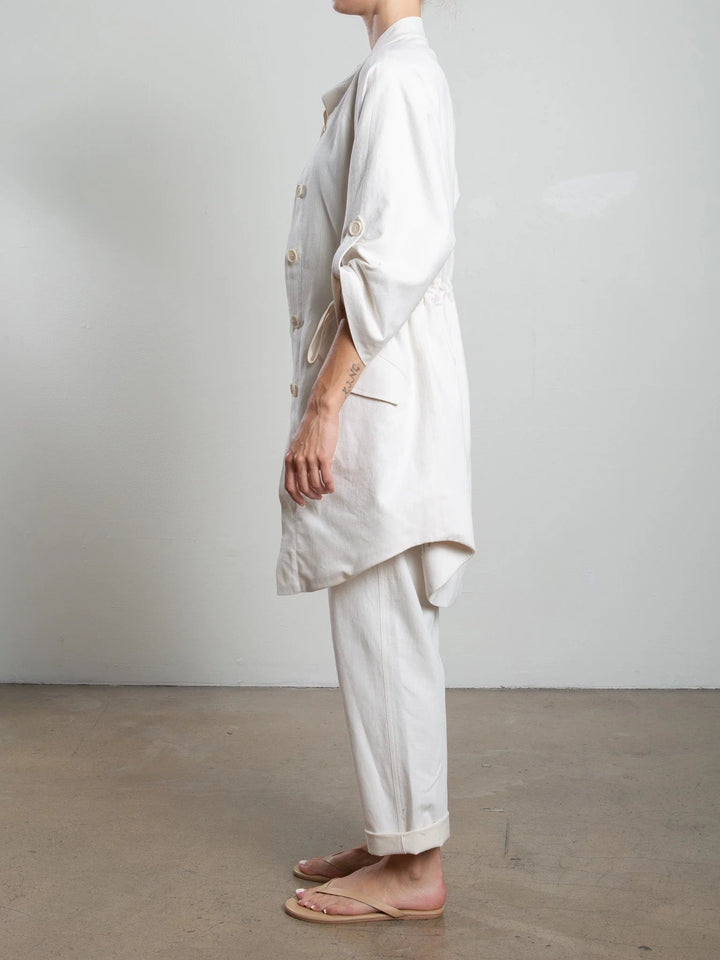 Pharaoh - Tracy Linen Twill Jacket in Bone - Kalifornia Jean Bar