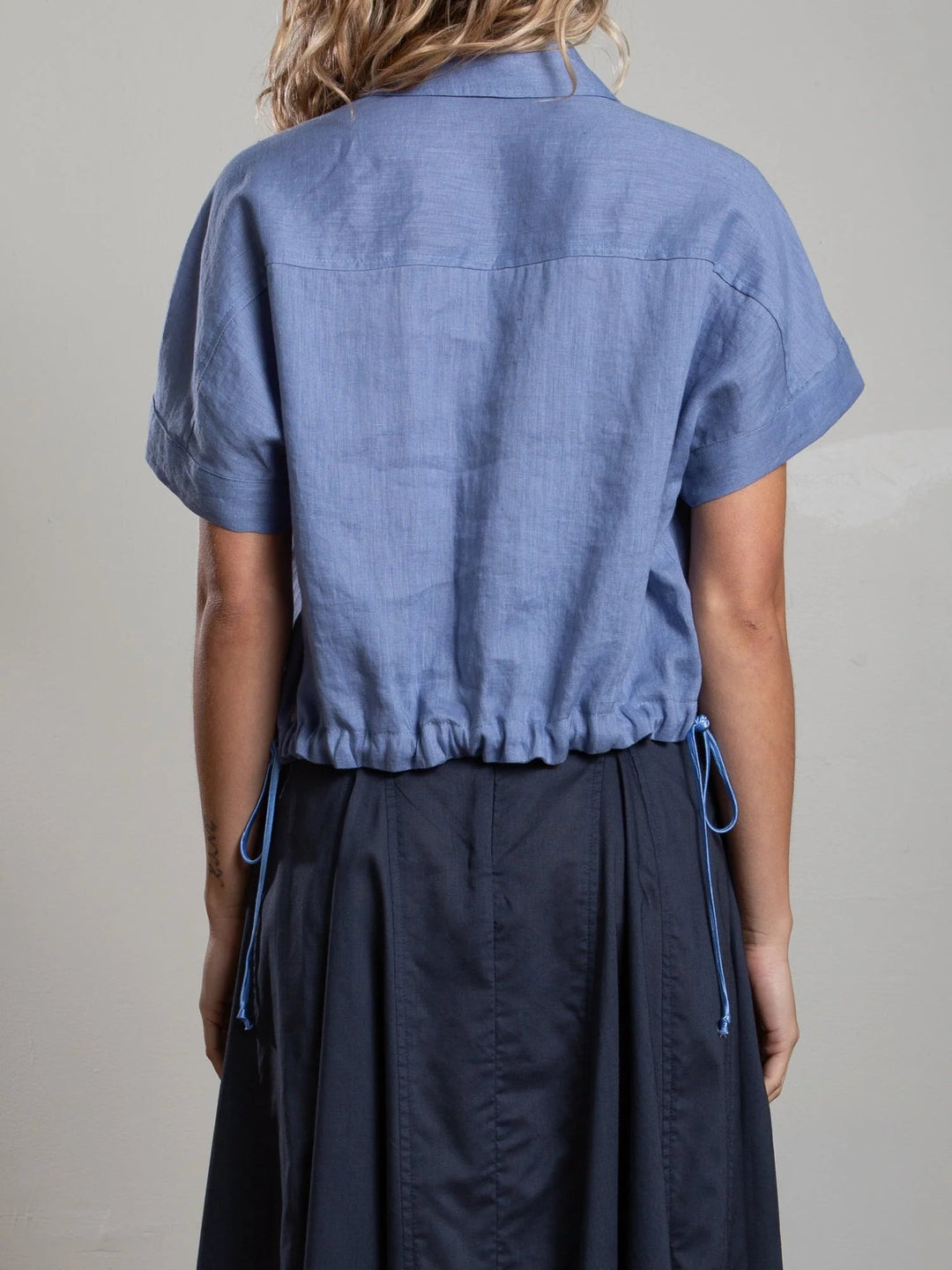 Pharaoh - Zoey Shirt French Linen Bay - Kalifornia Jean Bar