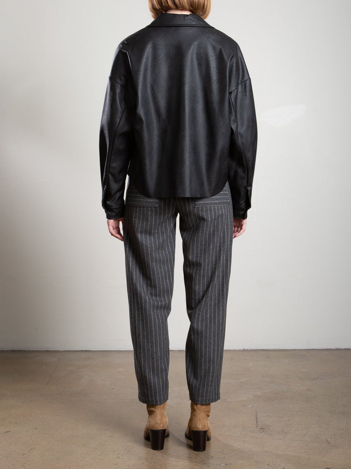 Pharoah - Ezra Pant in Wool Pinstripe Harbor - Kalifornia Jean Bar