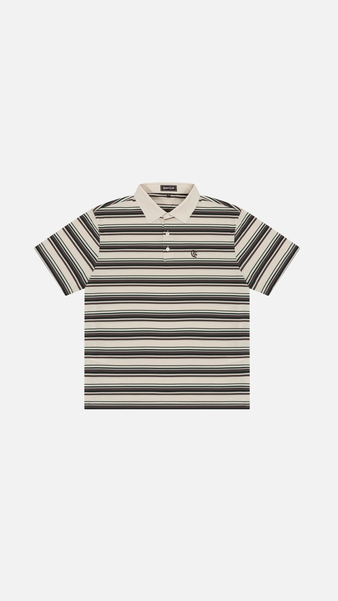 Quiet Golf - Monogram Striped Polo - Kalifornia Jean BarQuiet Golf - Monogram Striped Polo