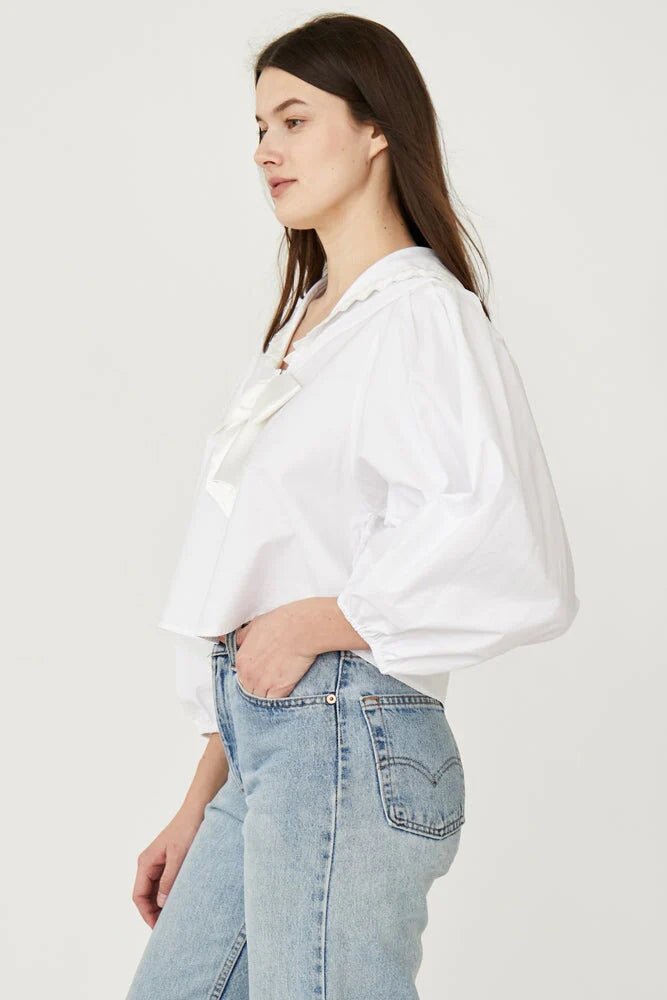 Rachel Antonoff - Alia Top in White - Kalifornia Jean Bar