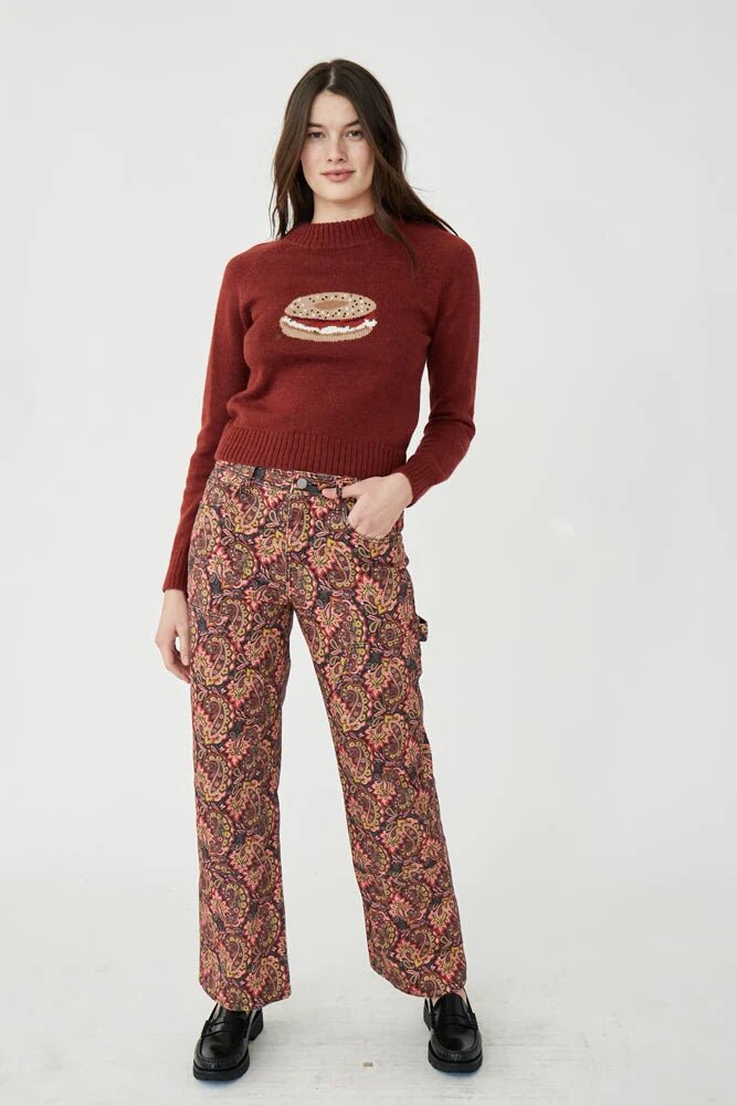 Rachel Antonoff - Bagel Schmear Sweater Burnt Siena - Kalifornia Jean Bar