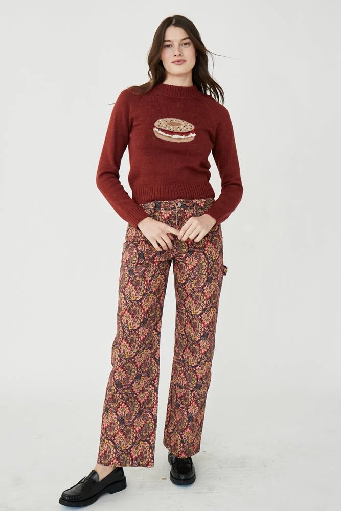 Rachel Antonoff - Bagel Schmear Sweater Burnt Siena - Kalifornia Jean Bar