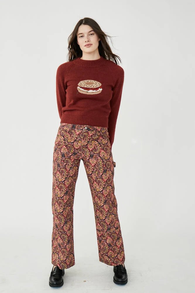 Rachel Antonoff - Bagel Schmear Sweater Burnt Siena - Kalifornia Jean Bar