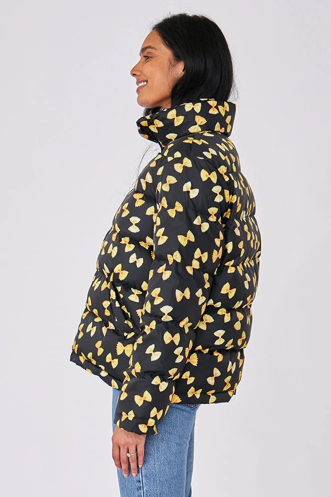 Rachel Antonoff - Pasta Print Parker Puffer - Kalifornia Jean Bar Rachel Antonoff - Pasta Print Parker Puffer - Kalifornia Jean Bar