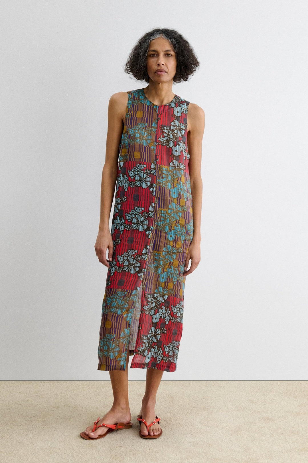 Rachel Comey - Baldan Dress in Red Hibiscus Print - Kalifornia Jean Bar