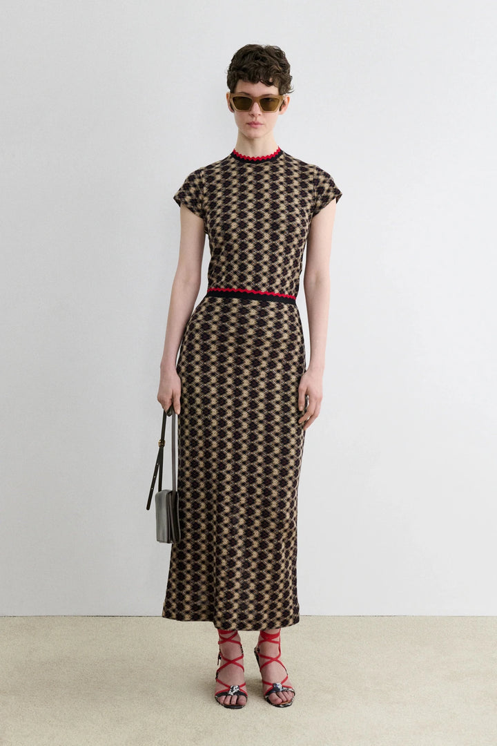 Rachel Comey - Mead Tee Brown Argyle - Kalifornia Jean Bar