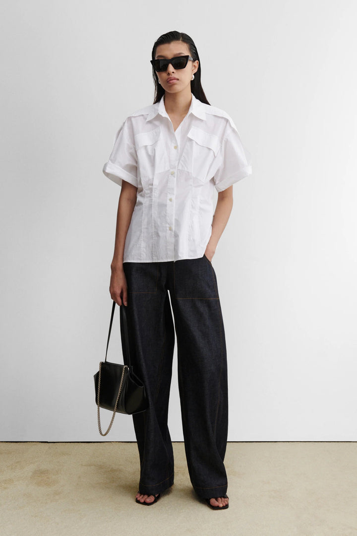 Rachel Comey - White Organic Crisp Kade Top - Kalifornia Jean Bar