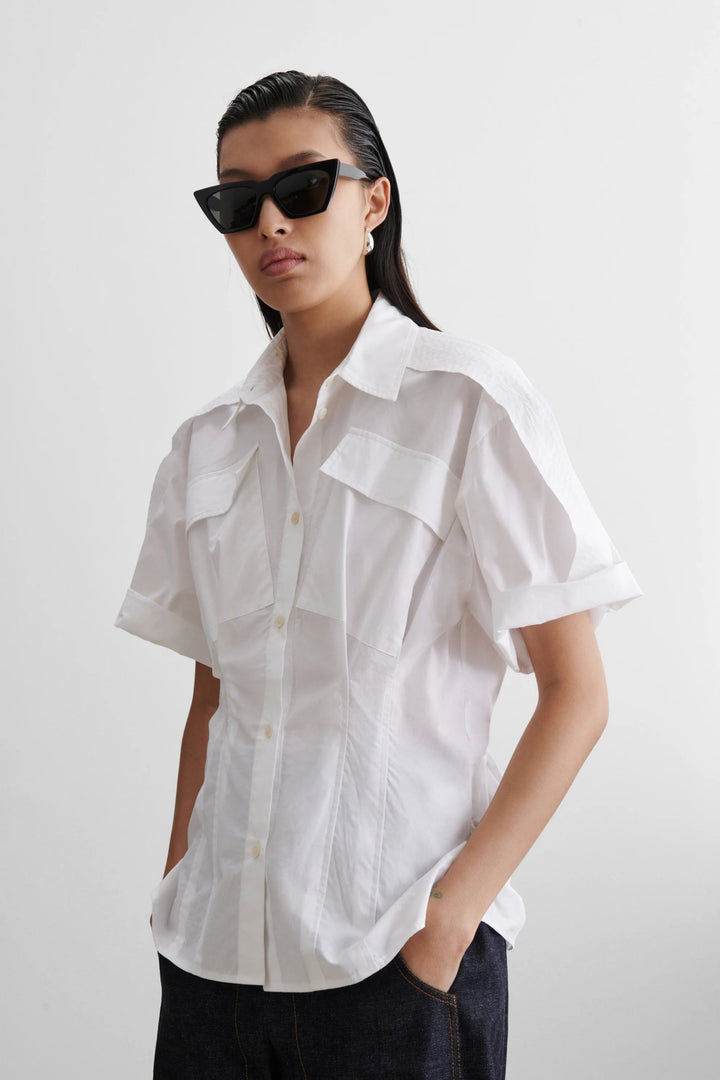 Rachel Comey - White Organic Crisp Kade Top - Kalifornia Jean Bar
