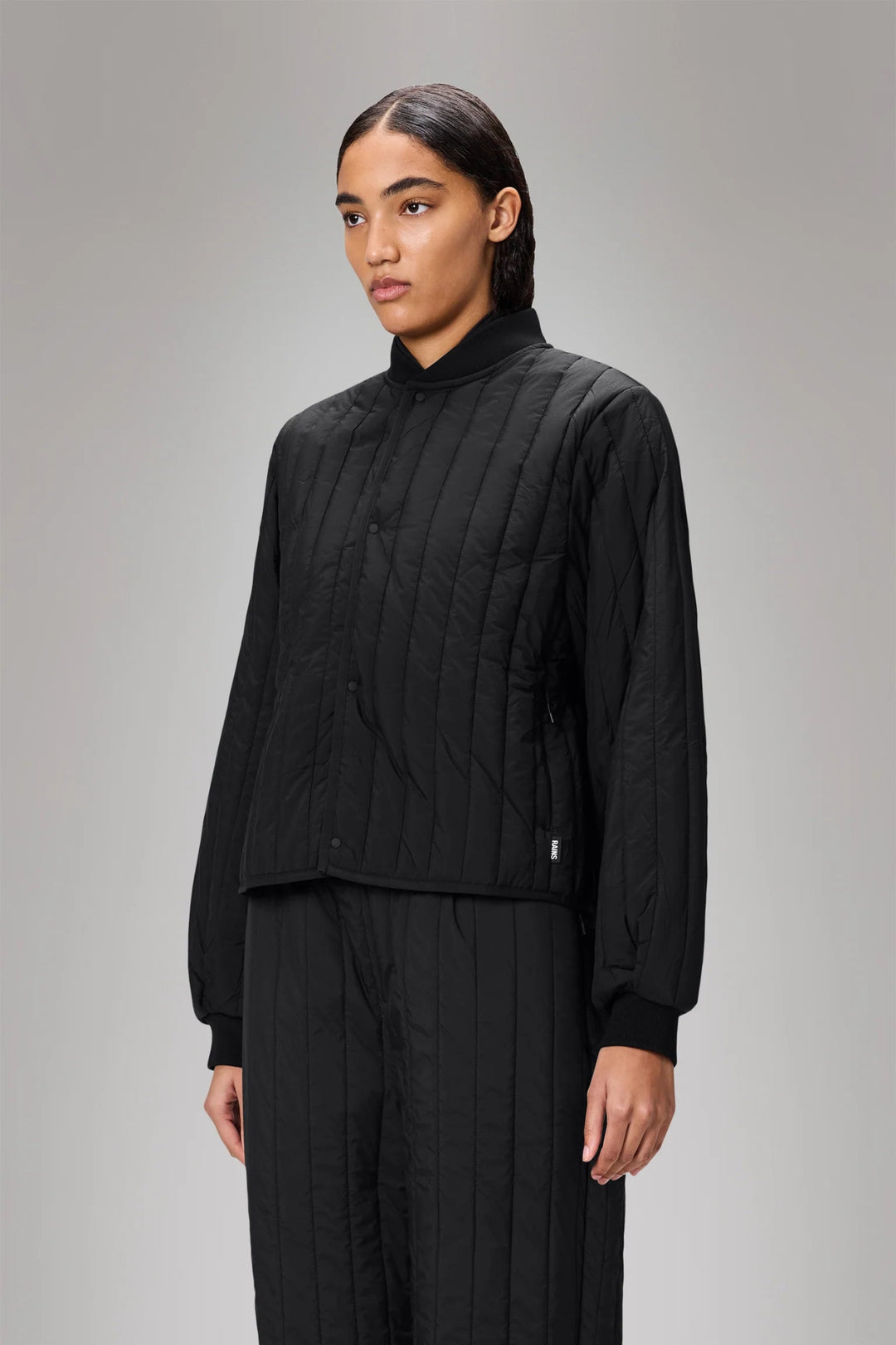 Rains - Banja Liner Bomber Jacket Black - Kalifornia Jean Bar