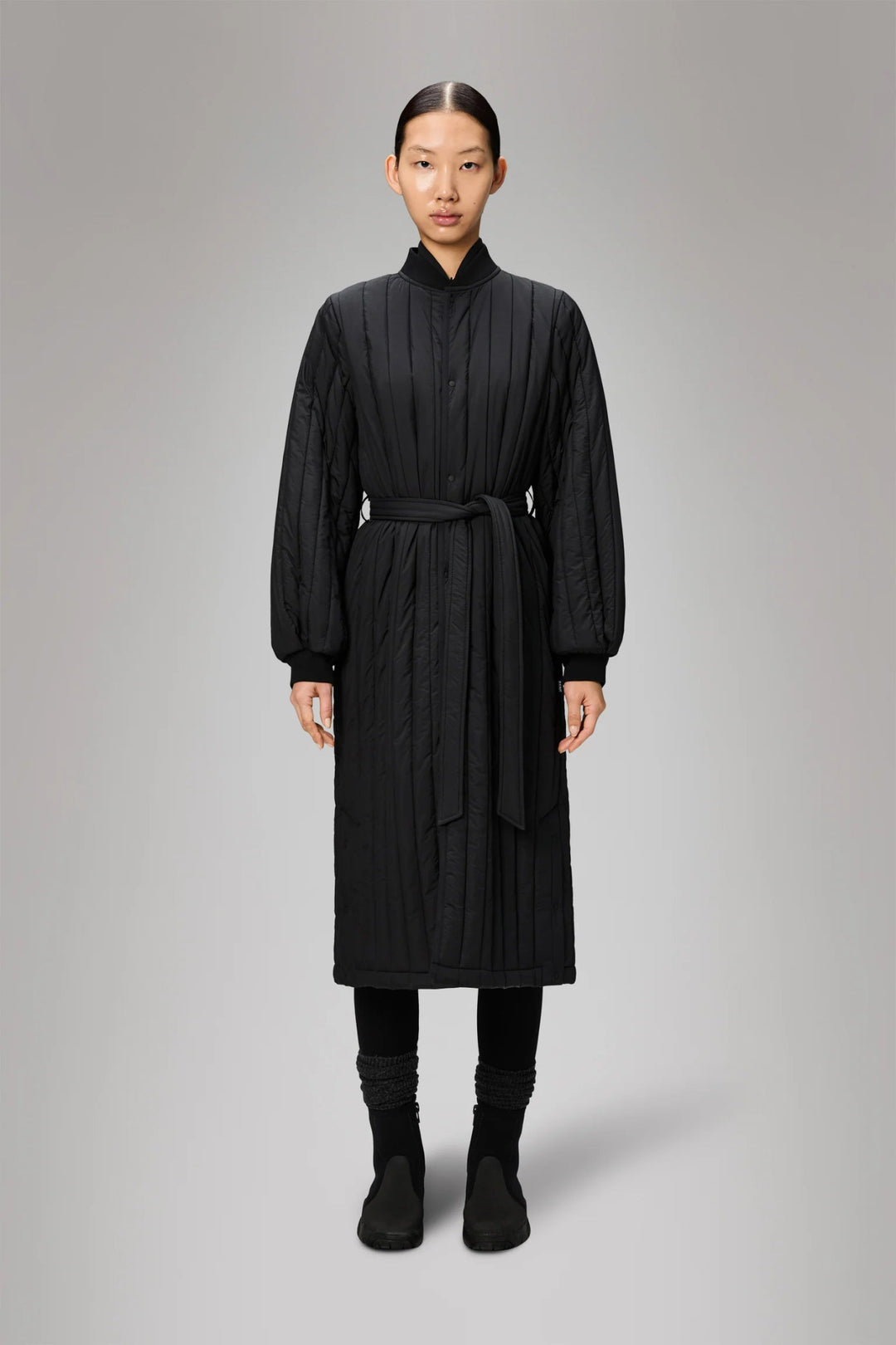 Rains - Banja Liner W Coat in Black - Kalifornia Jean Bar