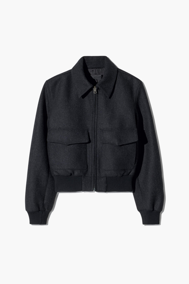 Nili Lotan - Dark Charcoal Redley Bomber Jacket