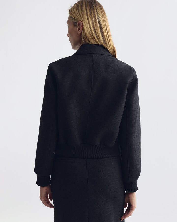 Nili Lotan - Dark Charcoal Redley Bomber Jacket