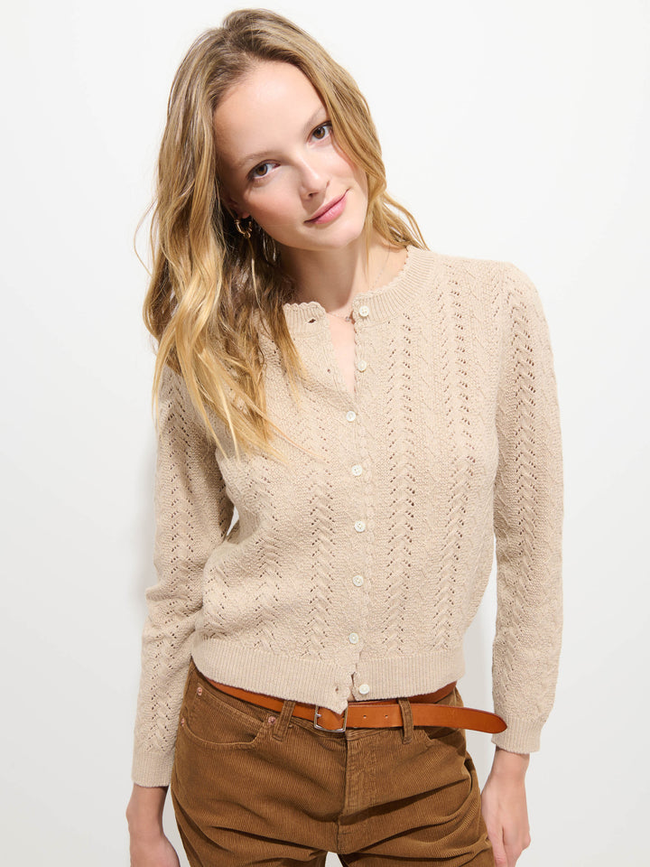 Alex Mill - Sally Pointelle Cardigan in Wool Cotton