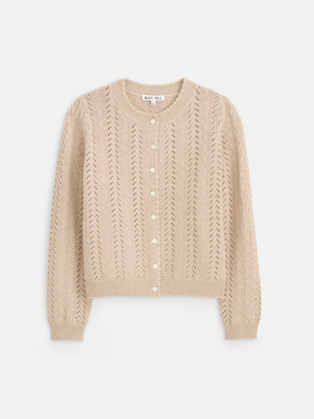 Alex Mill - Sally Pointelle Cardigan in Wool Cotton