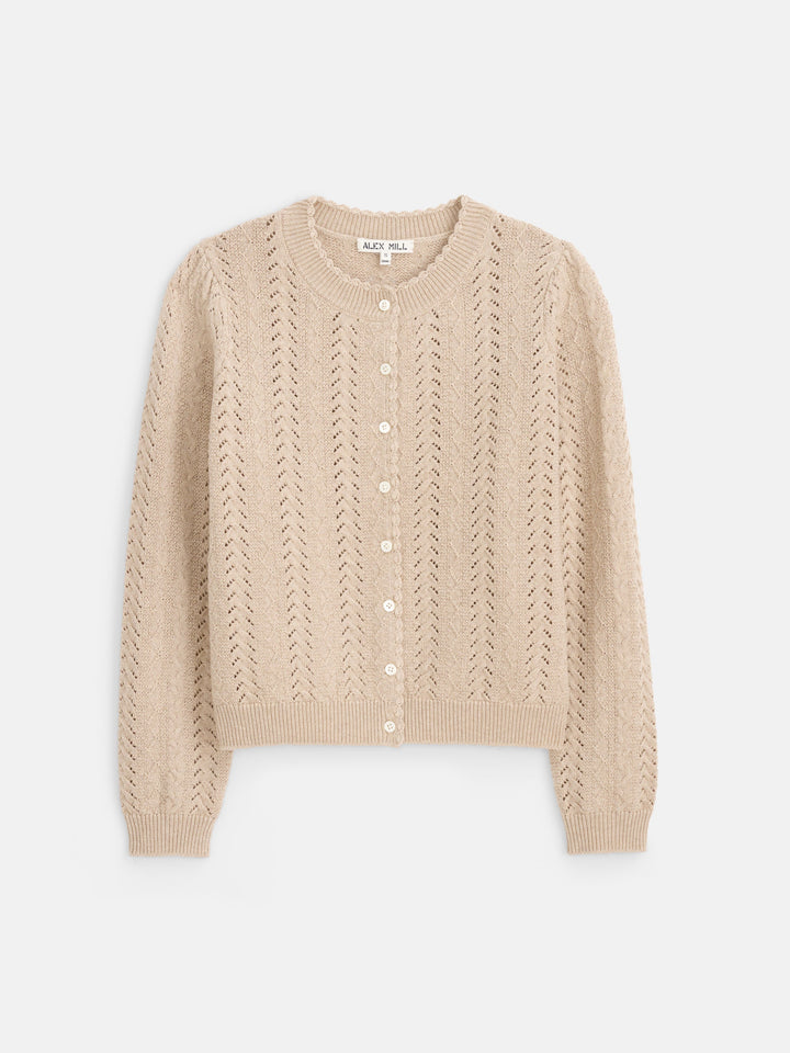 Alex Mill - Sally Pointelle Cardigan in Wool Cotton