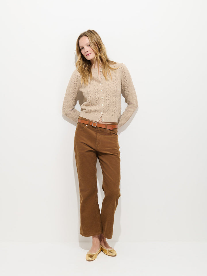 Alex Mill - Sally Pointelle Cardigan in Wool Cotton