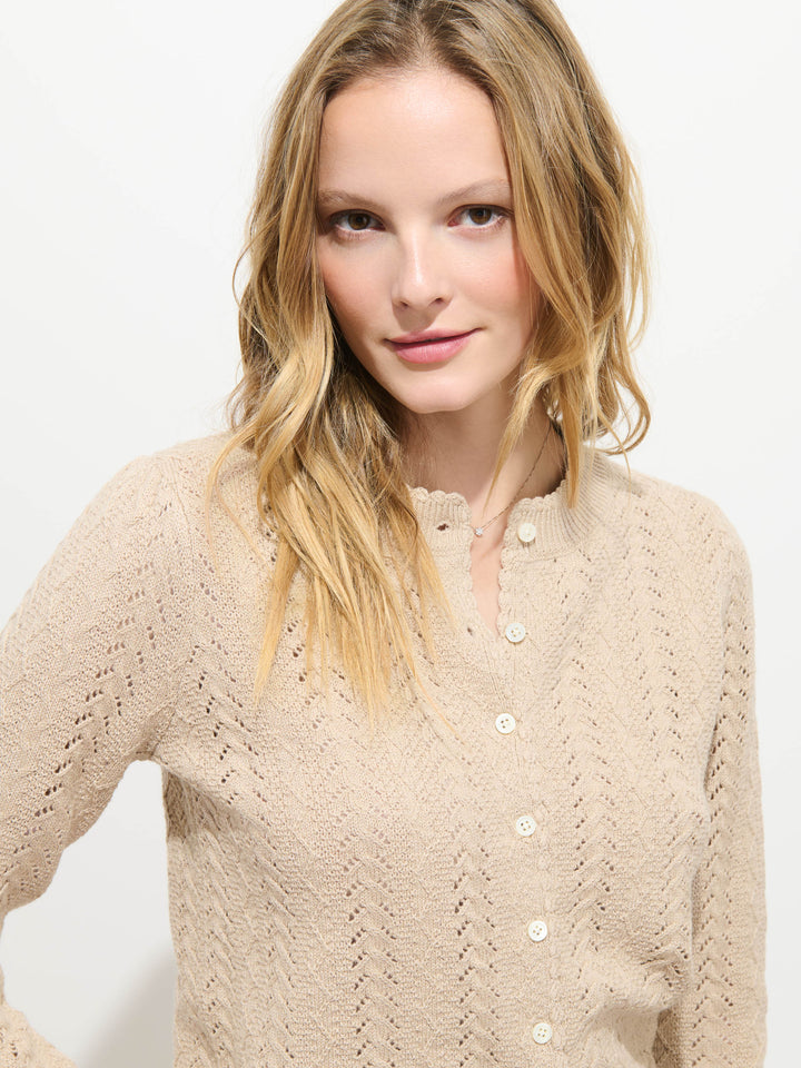 Alex Mill - Sally Pointelle Cardigan in Wool Cotton