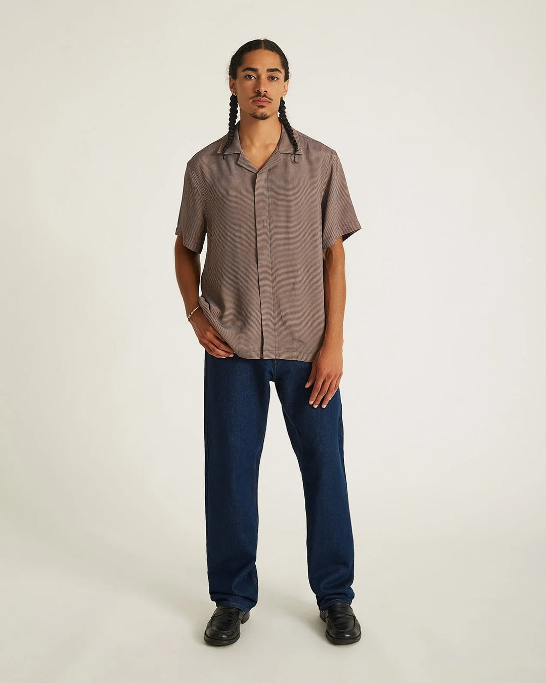 Saturdays NYC - Ocean York Mini Houndstooth Shirt - Kalifornia Jean Bar