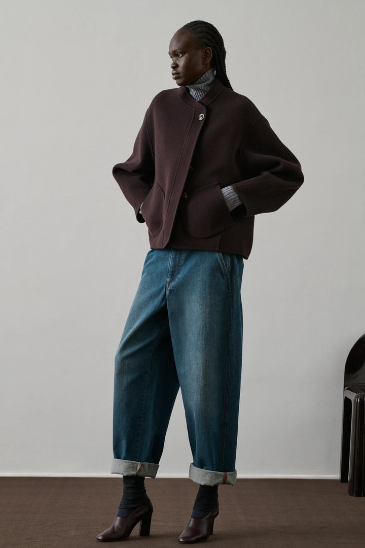 Soeur - Aubergine Windsor Coat - Kalifornia Jean Bar