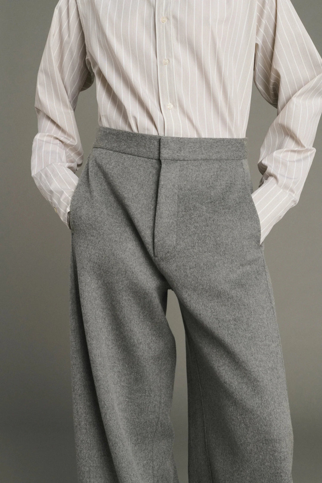 Soeur - Horatio Wide Leg Trouser Light Grey Wool - Kalifornia Jean Bar