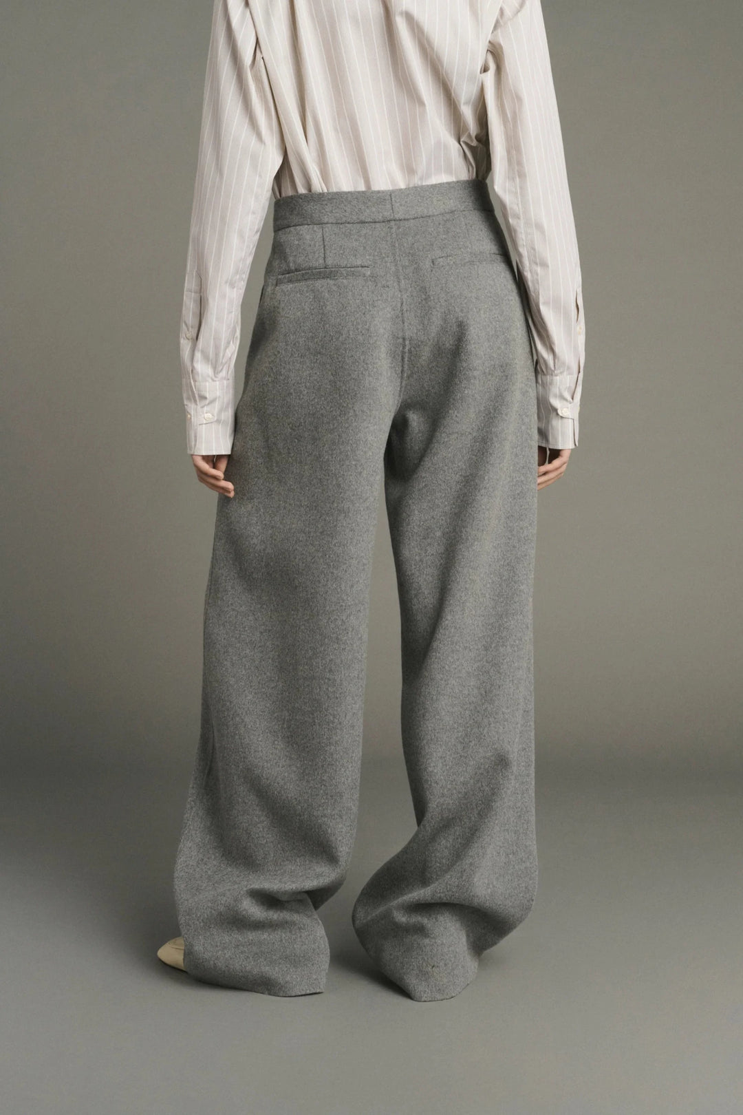 Soeur - Horatio Wide Leg Trouser Light Grey Wool - Kalifornia Jean Bar