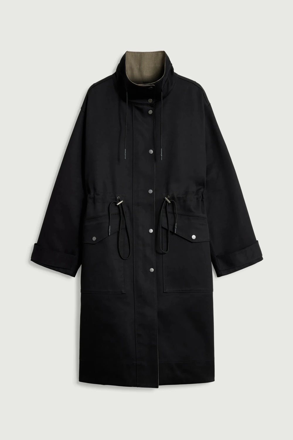 Soeur - Luce Reversible Oversized Parka in Noir/Beige - Kalifornia Jean Bar