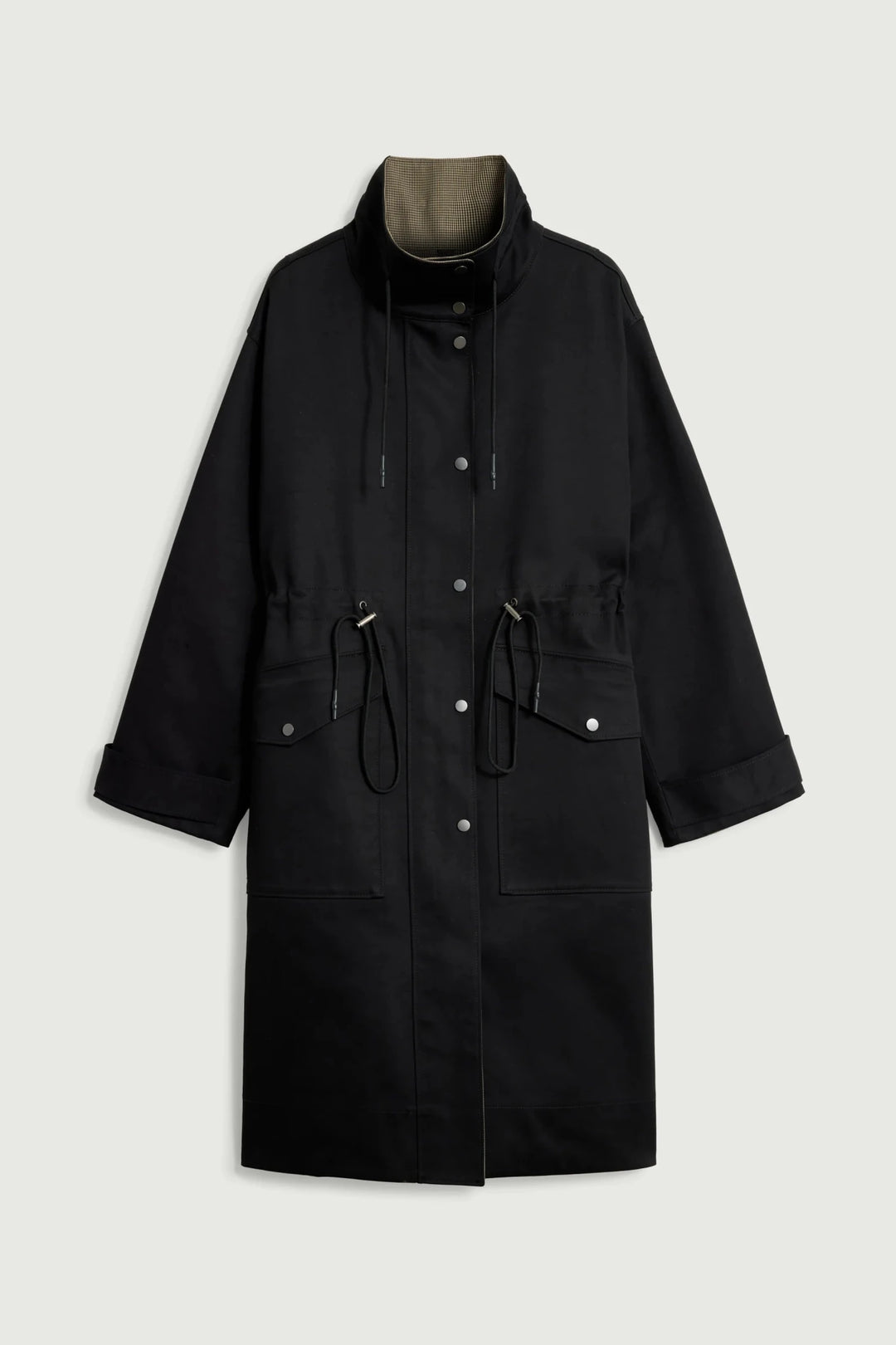 Soeur - Luce Reversible Oversized Parka in Noir/Beige - Kalifornia Jean Bar