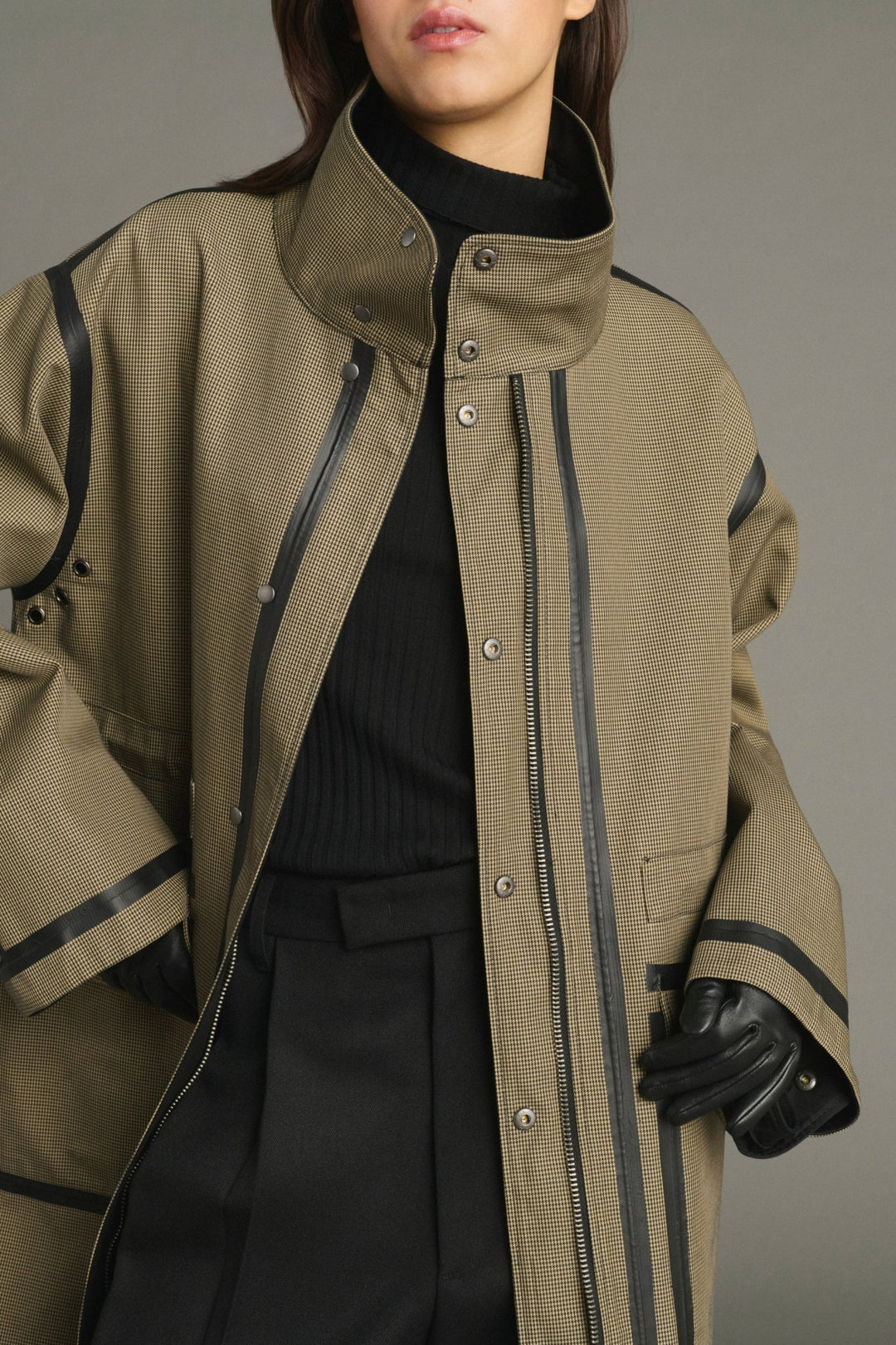 Soeur - Luce Reversible Oversized Parka in Noir/Beige - Kalifornia Jean Bar