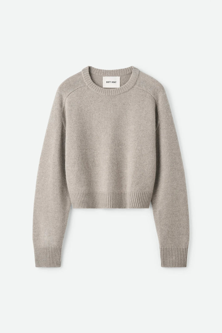 Soft Goat - Greige Cashmere Top - Kalifornia Jean Bar