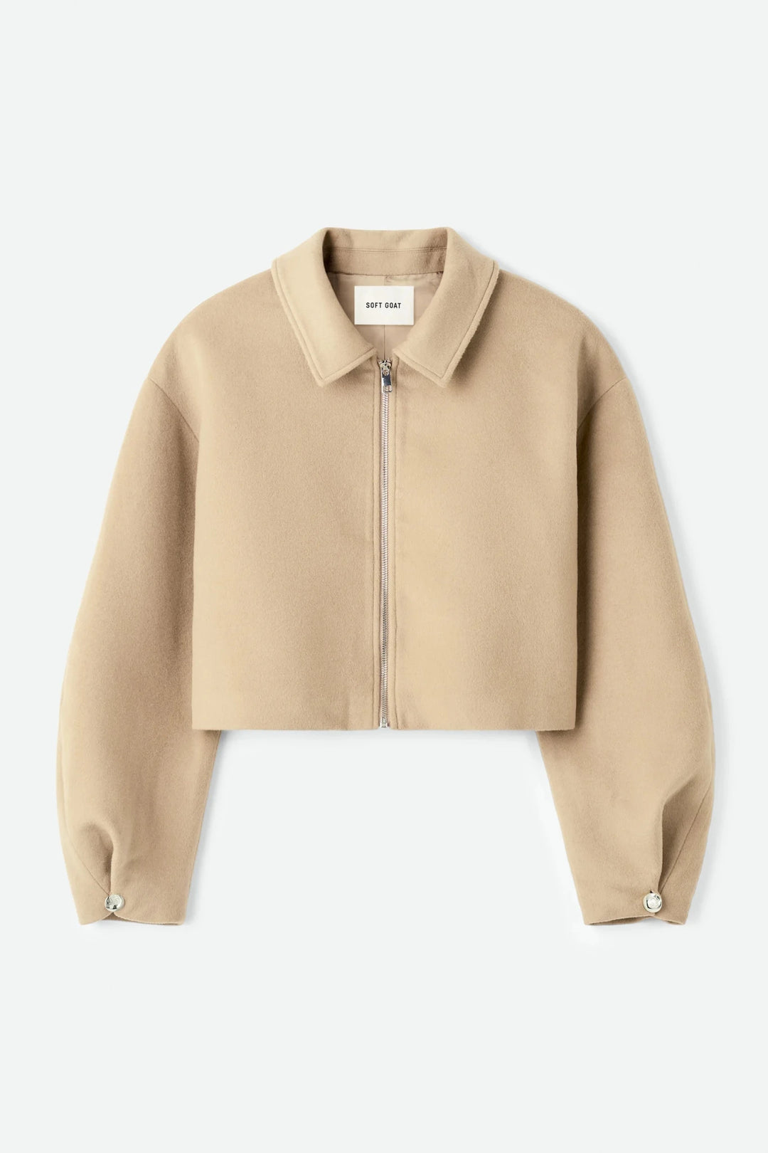 Soft Goat - Zip Jacket in Camel - Kalifornia Jean Bar