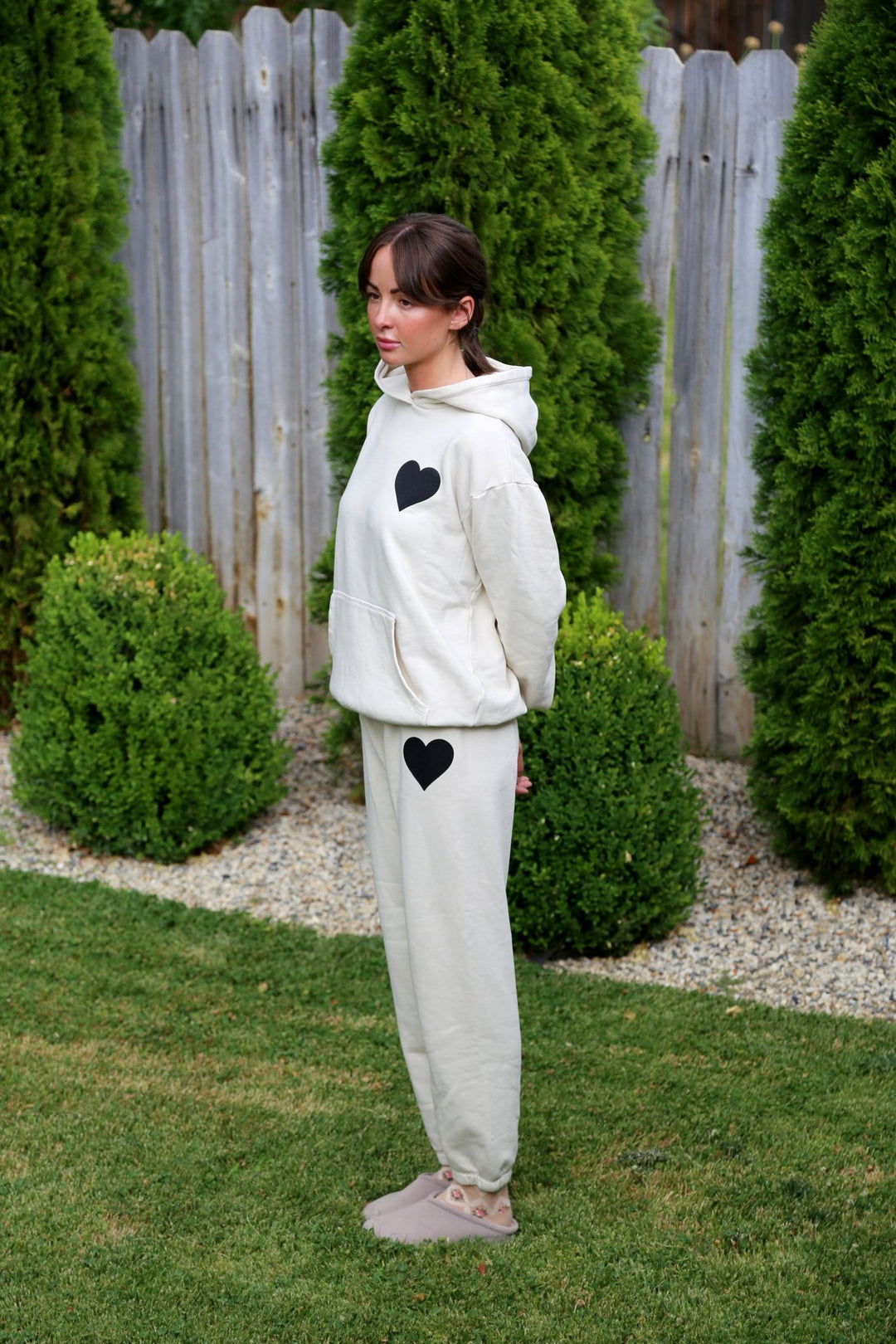 SPRWMN - Heart Hoodie in Vintage White - Kalifornia Jean Bar