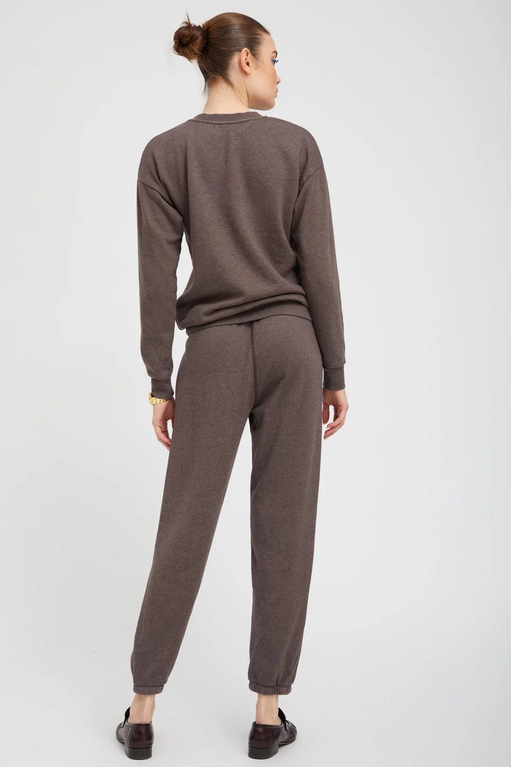 SPRWMN - Heather Brown Heart Sweatpants - Kalifornia Jean Bar