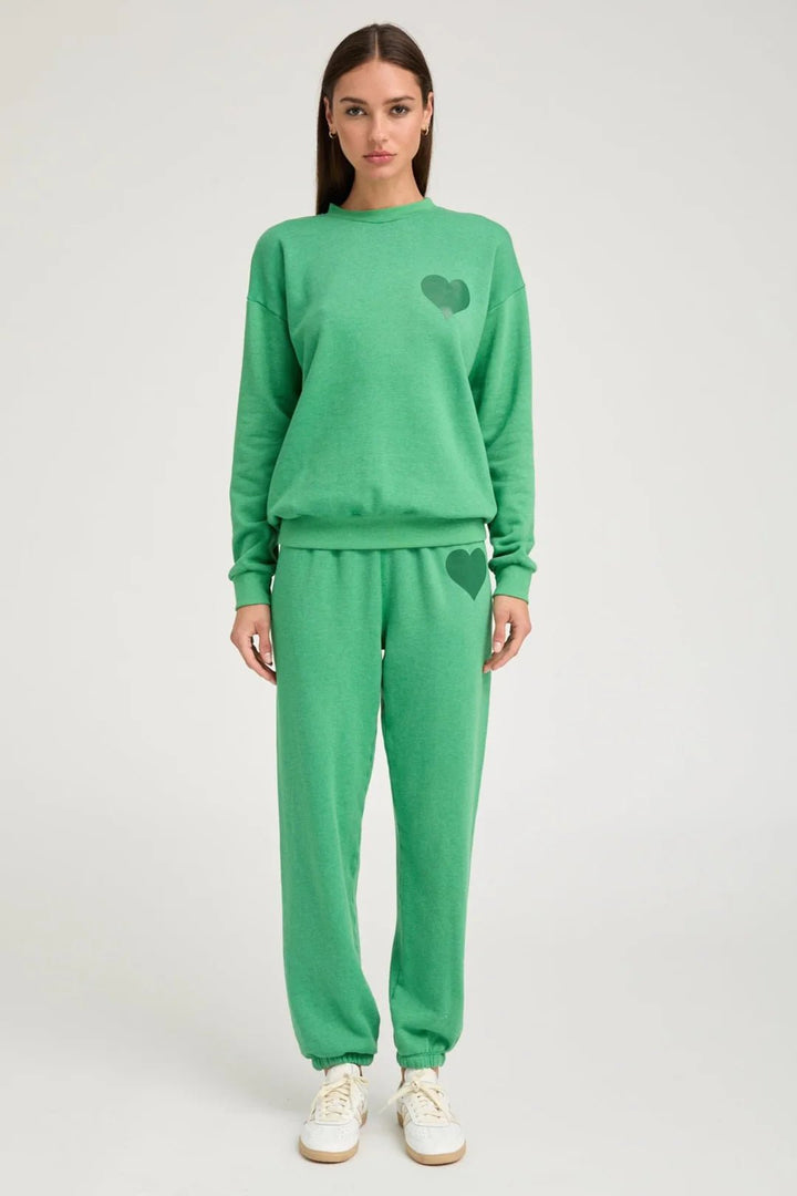 SPRWMN - Jade Heart Sweatpants - Kalifornia Jean Bar